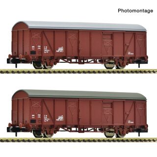 Fleischmann Spur N 6660218 - 2-tlg. Set: Gedeckte Güterwagen (DR)