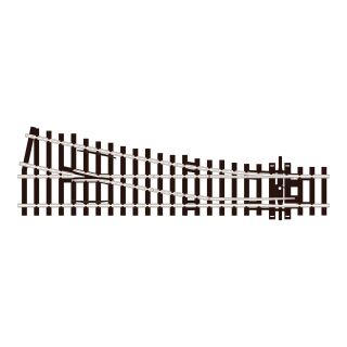 Peco H0 47SL91 - C100 Weiche rechts, L185mm, R610mm, 12?, INS