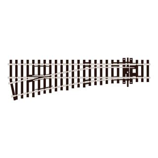 Peco H0 47SL92 - C100 Weiche links, L185mm, R610mm, 12?, INS