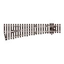Peco H0 47SL92 - C100 Weiche links, L185mm, R610mm, 12?, INS
