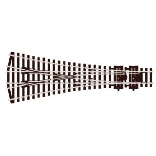 Peco H0 47SLE99 - C100 3-Wege-Weiche, L220mm, R610mm, 12?, ELE
