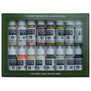 Vallejo 770141: Farb-Set, Erdtöne, 16 x 17 ml