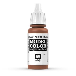 Vallejo 770818: Lederrot, matt, 18 ml