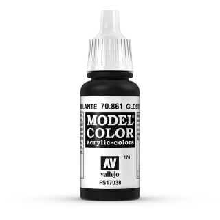 Vallejo 770861: Tiefschwarz, glänzend, 18 ml