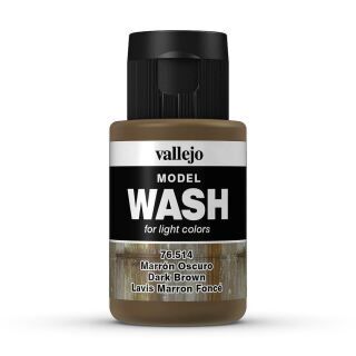 Vallejo 776514: Wash-Color, Dunkelbraun, 35 ml