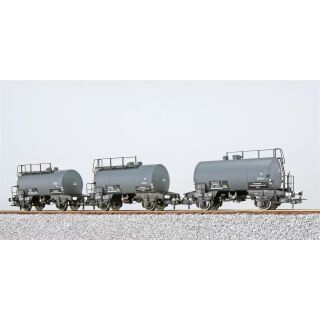 ESU H0 36205 - Kesselwagen 3er-Set, Deutz, Ölverein Erfurt 912 895, grau; Wifo Hamburg 921 366, grau; Wifo Hamburg 921 361, Grau (DRG)