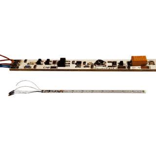 ESU 50702 - Innenbeleuchtungs-Set mit Schlusslicht, 255mm, teilbar, PowerPack Option, 11 LED, Gelb, Spurweite: N, TT, H0