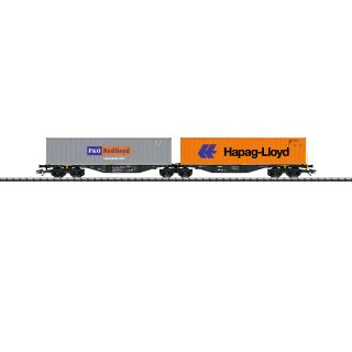 Märklin H0 47807 - Doppel-Containertragwagen Sggrss 80 (RailReLease)