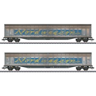 Märklin H0 48065 - Schiebewandwagen-Set Nordwagg