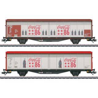 Märklin H0 48345 - Schiebewandwagen-Set Hbbils CocaCola