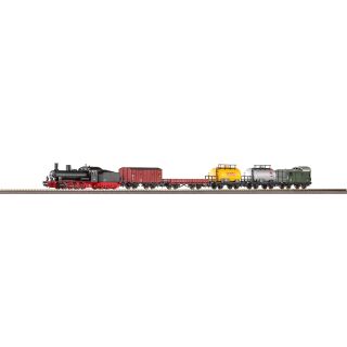 Piko H0 57123 - S-Set Güterzug Dampflok G7 + 5 wagen A-Gleis & B III (DB)
