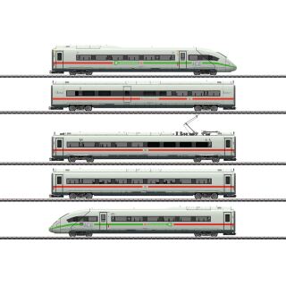 Märklin H0 39716 - Triebwagenzug ICE 4 Baureihe 412/812 mit grünem Streifen (DB)