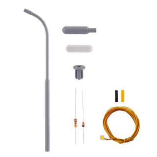 Viessmann 6722 - H0 Bausatz Peitschenleuchte LED weiß